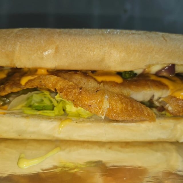 Crispy Tilapia Sandwich.