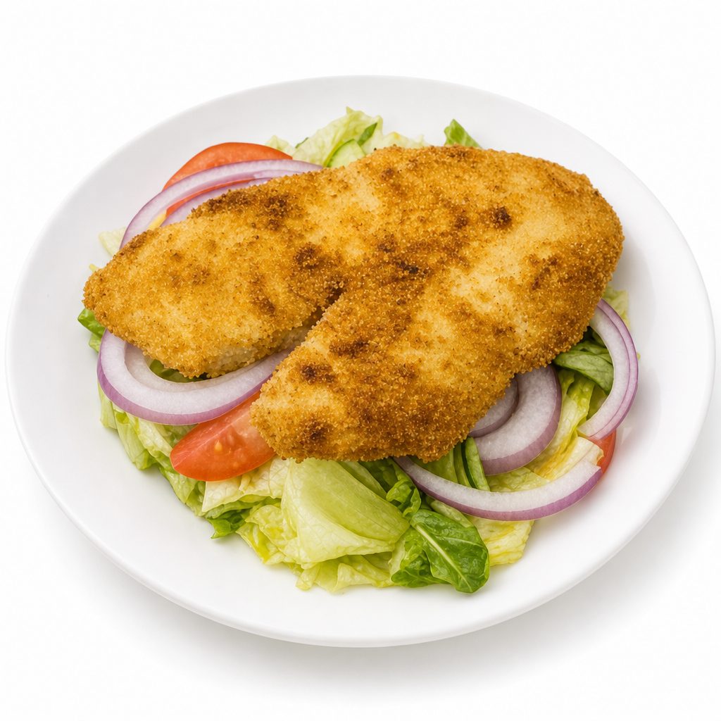 Tilapia Over Salad.