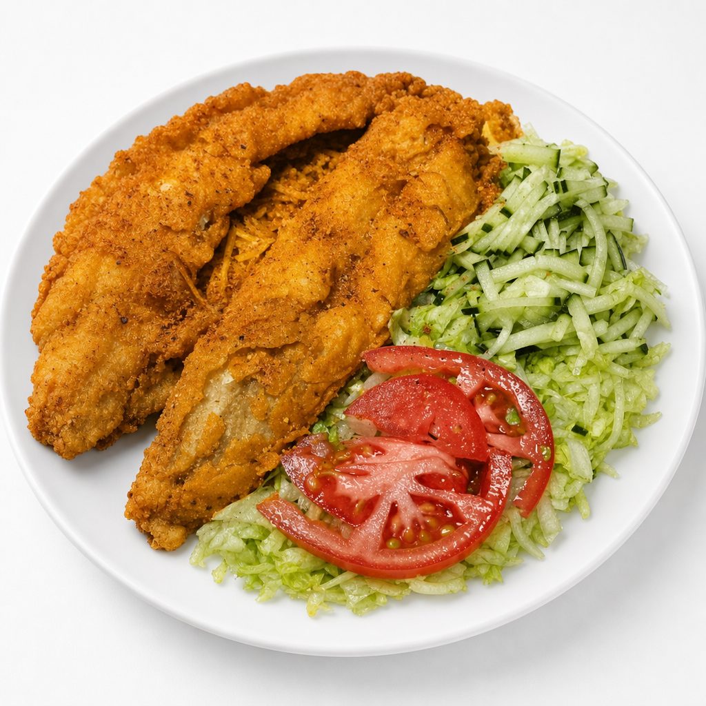 Whiting Over Salad.