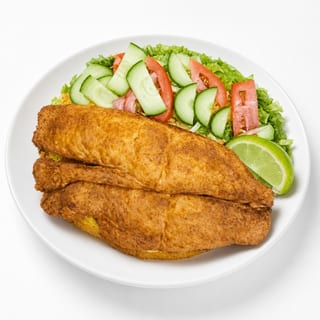 Catfish Over Salad