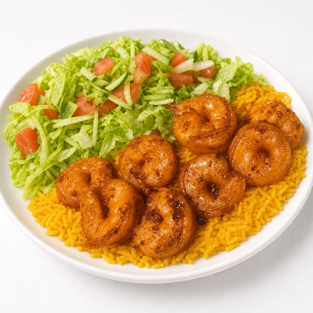 Shrimp Over Rice.