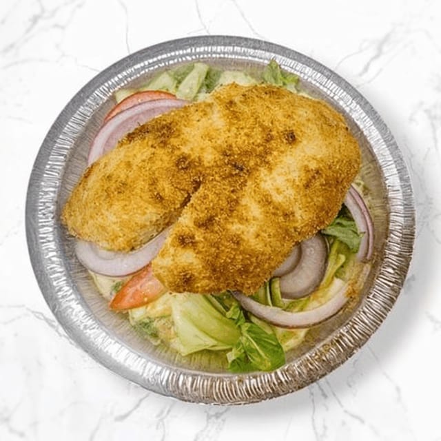 Tilapia Over Salad.
