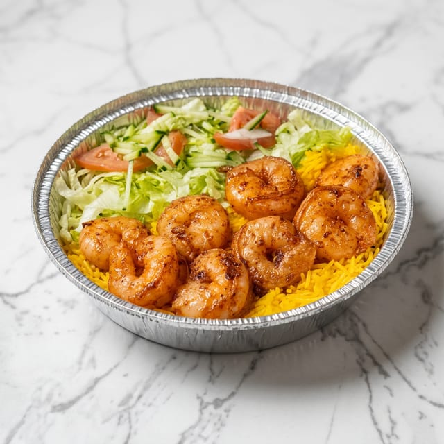 Shrimp Over Rice.