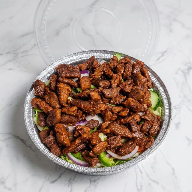 Lamb Over Salad.